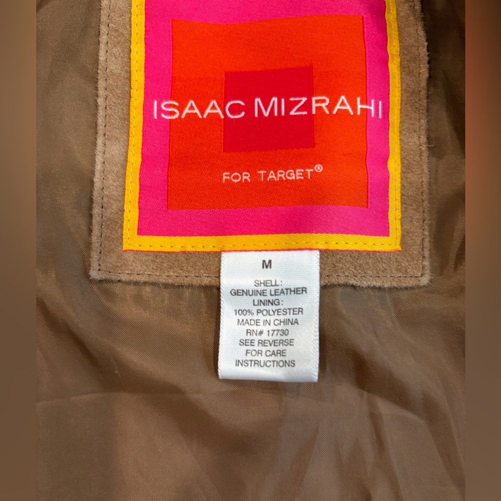 Isaac Mizrahi for Target Genuine Leather Suede Jacket Tan Size M - Picture 7 of 7